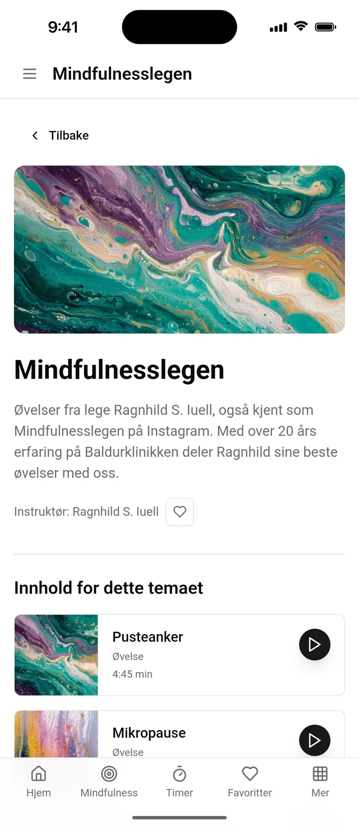 Øvelser fra lege Ragnhild S. Iuell, kjent som Mindfulnesslegen, i Medio